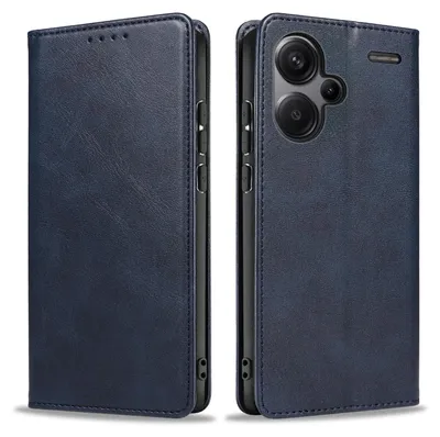 Produktbild von Handyhülle für Xiaomi Redmi Note 13 Pro+ 5G Kunstleder Flip Cover Hülle Klapphülle Case Kartenfach Farbe: Blau