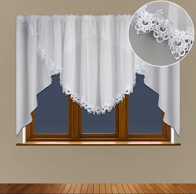 Produktbild von Fertig-Gardine aus Voile Modern Wohnzimmer Küche-Gardine LB-5, 150x400 cm