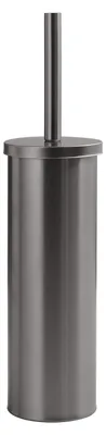 Produktbild von Stand-WC-Bürste aus Edelstahl in Gun Metal, Höhe 37,7 cm, kompaktes Design, GINESTRA-Serie