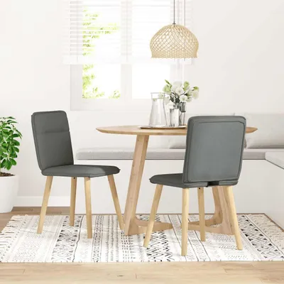 Immagine prodotto di vidaXL Sedie da pranzo 2 pz. Tessuto grigio scuro