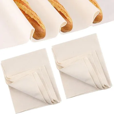 Produktbild von Bäcker-Baumwolltuch,Badetuch aus Baumwolle für Brot Backen,Teigtuch,Backzubehör zum Kneten und Backen,geeignet für Bäcker und Anfänger,75x45 cm(2pcs)