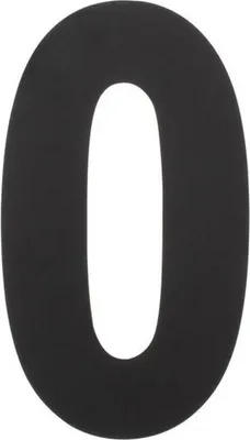 Produktbild von Hausnummer 0 XXL 500x2mm Edelstahl mattschwarz