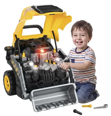 Produktbild von AIYAPLAY Motorspielzeug Kinder 68-teilig Bagger Autoreparaturset mit Lichtern