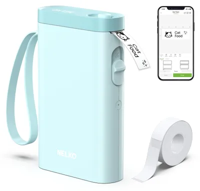 Produktbild von Nelko Etikettendrucker,Bluetooth P21 Selbstklebendes Etikettiergerät Blau