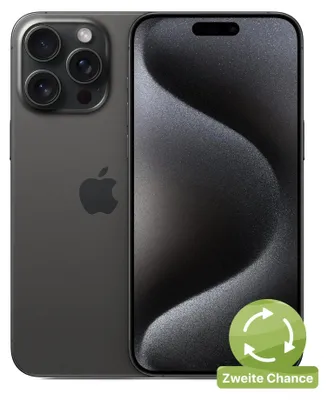 Produktbild von iPhone 15 Pro, 256GB, Titan schwarz - REFURBISHED