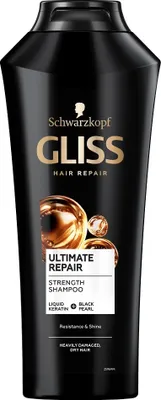 Produktbild von Schwarzkopf Gliss Kur Ultimate Repair Shampoo, 400 ml - Intensivpflege für stark geschädigtes Haar