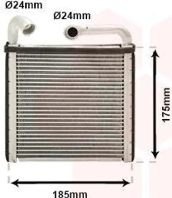 Produktbild von VAN WEZEL 03016385 Wärmetauscher Innenraumheizung Kühler für VW Golf VII Schrägheck (5G1, BQ1, BE1, BE2) Passat Variant (3G5, CB5) Golf VII Variant