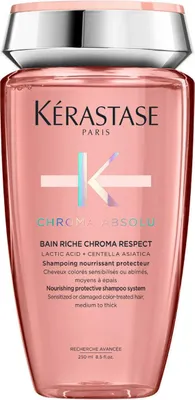 Zdjęcie produktu dla Kérastase Chroma Absolu Bain Riche Chroma Respect szampon odżywczy do włosów farbowanych 250 ml