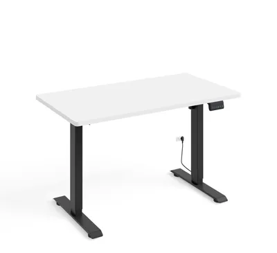 Immagine prodotto di Scrivania regolabile in altezza Elettrica BIMOTION 1S 120x65x2,5 cm STRUTTURA NERA/OMBRETTO BIANCO