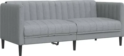Produktbild von vidaXL Sofa 2-Sitzer Hellgrau Stoff