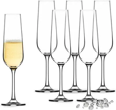 Productafbeelding van Famanu champagneglazen set - Hoogwaardig glaswerk voor feestelijke gelegenheden