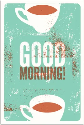 Produktbild von MuchoWow® Poster Kaffee - Vintage - Zitate - Sprüche - Guten Morgen! 60x90 cm - Wanddekoration