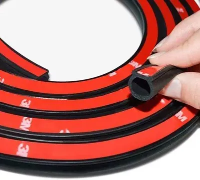Immagine prodotto di Guarnizione per portiere auto - Profilo per auto da 6 m/12 m, gomma autoadesiva, per auto, barche, camper, autocarri (6 m)