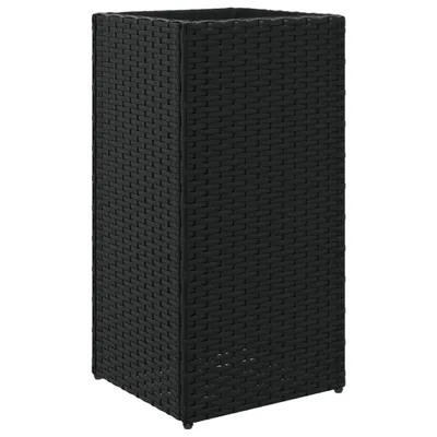Produktbild von Pflanzkübel Schwarz 30x30x60 cm Poly Rattan
