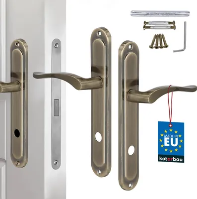 Produktbild von KOTARBAU® Türgriff Innentüren WC Türklinke 90 mm Patina Türgriffe Langschild  Türdrückergarnitur Zimmertürschloss Türbeschlag für Innentüren Türschloss Drückergarnitur Classic