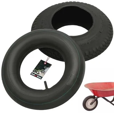 Productafbeelding van Steekwagen Banden en Binnenbanden 4,80/4,00-8 - Reserveband en Slang voor Kruiwagen