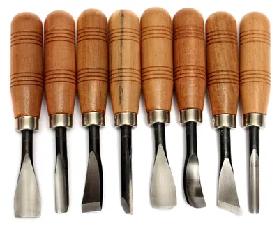 Produktbild von Schnitzwerkzeug-Set aus Holz, 8 Teile