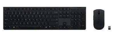 Produktbild von Lenovo 4X31R64334, Volle Größe (100%), Kabellos, RF Wireless + Bluetooth, Scherenschalter, Grau, Maus enthalten