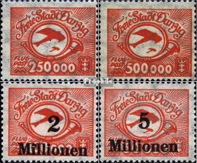 Produktbild von Briefmarken Danzig 1923 Mi 177-180 (kompl.Ausg.) postfrisch Flugpost