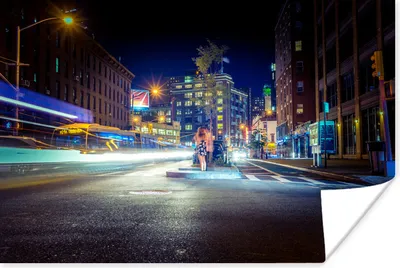 Produktbild von MuchoWow® Poster New York - Brooklyn - Lichter 180x120 cm - Fotoplakat