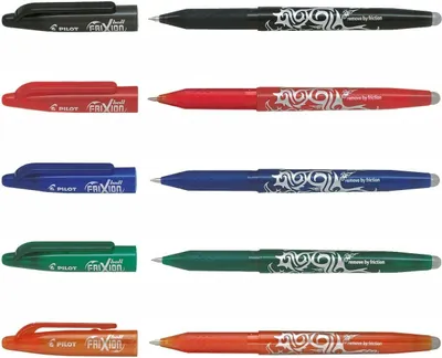 Produktbild von Frixion Ball 0.7 - 5er-Set schwarz, rot, blau, grün, orange