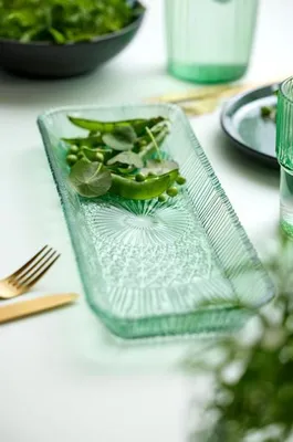 Obrázek produktu pro Bitz servírovací talíř obdélníkový Kusintha 38 x 14 cm zelený 30684