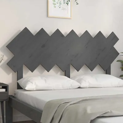 Produktbild von vidaXL Bett Kopfteil Grau 141x3x80,5 cm Massivholz Kiefer - Kopfteil - Kopfteile - Bettkopfteil - Holzkopfteil