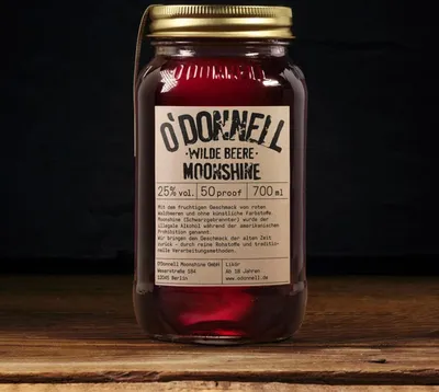 Produktbild von O'Donnell Moonshine Wilde Beere 25% Vol. (1x0,7l Flasche)