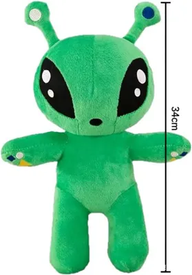 Produktbild von Dier – Plüschtier – 34 cm – Weiches Plüschtier – Grüner Alien-Plüschpuppe – Spielzeug – Kuscheltier für Kinder – Figur – Geschenk
