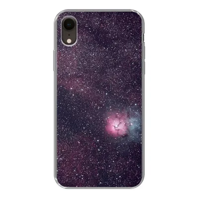 Produktbild von MuchoWow® Handyhülle Schutzhülle Hülle für iPhone XR Universum - Sterne - Rosa - Jungen - Mädchen - Kinder Silikon Softcase Handy Hülle - Schutzdeckel