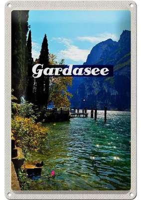 Produktbild von Blechschild Reise 20x30cm Gardasee Italien Natur Sonne