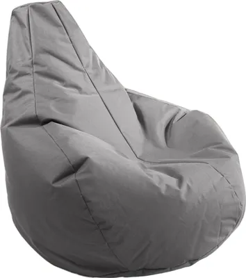 Produktbild von Kinzler Sitzsack, 100cm Durchmesser, 100cm Höhe, Anthrazit, Gaming & Lounge Sessel, robustes reißfestes Obermaterial, reißfeste Nähte, sicherer Reißverschluss, pflegeleicht, befüllt, wasserabweisend, outdoorfähig, mit gereinigtem formstabilem Recyclingmaterial