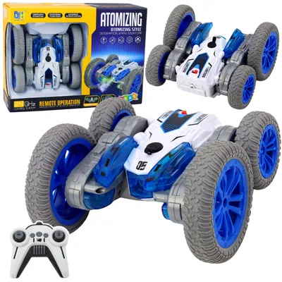 Produktbild von Ferngesteuertes Stuntauto mit RC-Lichtern, Raucheffekten und 360°-Drift (Blau)