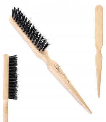 Produktbild von Gorgol Haarbürste Toupierbürste Naturborsten Buchenholz