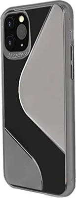 Produktbild von cofi1453® S-Line Hülle Bumper kompatibel mit XIAOMI REDMI 9 Silikonhülle Stoßfest Handyhülle TPU Case Cover Schwarz