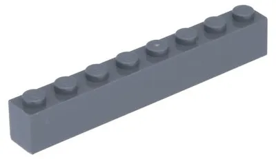 Produktbild von 5x LEGO Stein 1 x 8 (3008) - Dunkelgrau