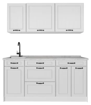Imagen del producto de Cocina para solteros Vicco R-Line Blanco casa de campo/Blanco 160 cm encimera Mármol, Model 67748