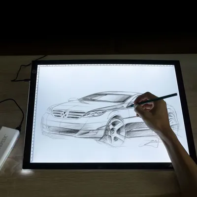 Produktbild von Supfine Led Licht Pad A3 Zeichenplatte Dimmbarer Leuchtplatte mit USB Kabel für Diamond Painting Zeichnung Malen Animation Skizzierung