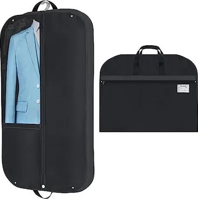 Produktbild von Kleidersack 110 x 60 x 10 cm, faltbar, hochwertig, atmungsaktiv, mit Tragegriff, ideal für Reisen und als Reise-Kleidersack für Anzüge und Galas, mit Reißverschluss, aus Oxford-Gewebe