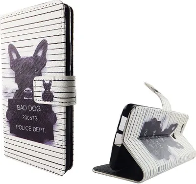 Produktbild von Handyhülle Tasche für Handy Huawei Nova Böser Hund Weiß