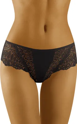 Produktbild von Wolbar Damen Slip Unterhose Spitze  WB427, Schwarz, S