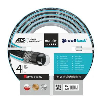 Produktbild von CELLFAST 13-201, 50 m, Schwarz, Hellblau, Hellgrau, 30 bar, 1,27 cm, -20 - 60 °C, Polen