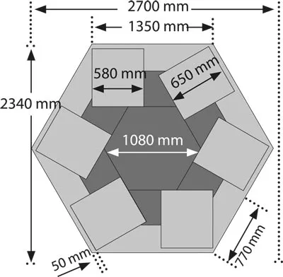 Produktbild von Gruppenwerkbank, KantenlängexHöhe 1350x800-1150 mm, Platte Buche 50 mm, RAL 7035/5010