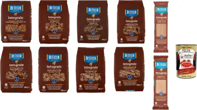 Produktbild von De Cecco Testpalet Pasta Integrale Vollkornnudeln Nudeln Hartweizengrieß Pasta Vollkorn 10x 500g Packung + Italian Gourmet polpa 400g