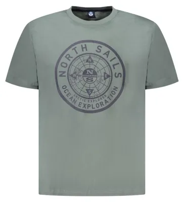 Produktbild von Grünes Kurzarm Herren T-Shirt mit Rundhals und stylischem Druck
