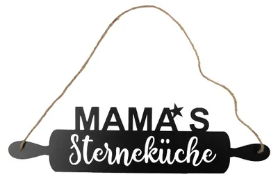 Produktbild von Clayre & Eef Textschild 50x14 cm Schwarz Metall
