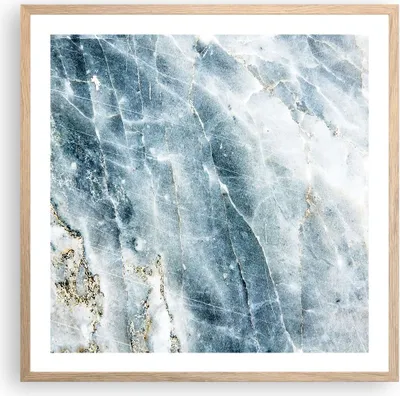 Produktbild von Gerahmtes Poster - Rahmen in heller Eiche -  Nachahmung Stein Marmor - 60x60 cm - Wand Bild - Wanddeko - Wandbilder - Kunstposter - Wandposter - Bilderrahmen - Bilder - Kunstdruck - P2NAC60x60-4366
