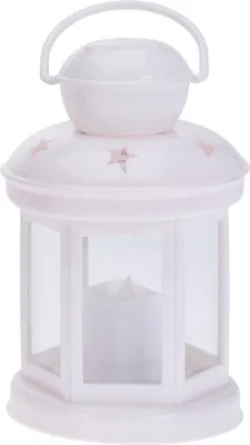 Image de Lanterne de Noël avec bougie LED 10x10x15,5cm Bougeoir Décoration