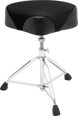 Produktbild von Schlagzeughocker - Höhenverstellbarer Drum Throne - Gepolsterter Sitz - Für Erwachsene - Schwarz