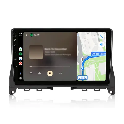 Produktbild von Autoradio Für Mercedes Benz C Class W204 S204 2006-2011 Carplay Android Auto Car Multimedia Radio Android GPS Navi WIFI BT DAB+RDS SWC 9 Zoll 2+64GB